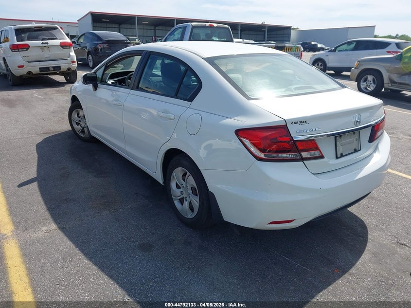 2014 Honda Civic 1.8 Lx White Lot 111044792133 Vin 2HGFB2F53EH546346
