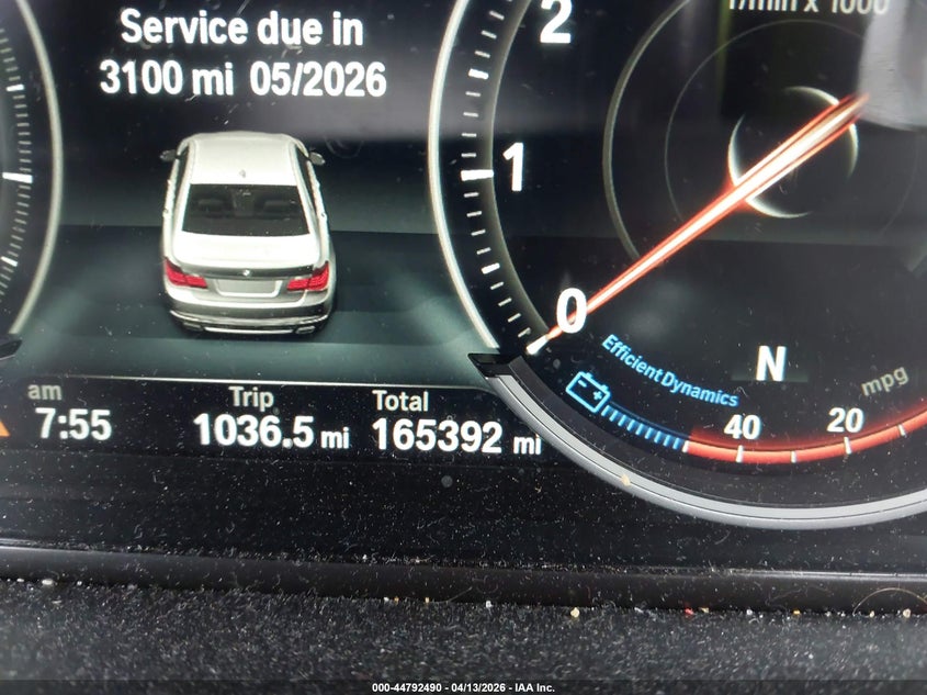 2015 BMW 750I xDrive VIN: WBAYB6C52FD225381 Lot: 44792490