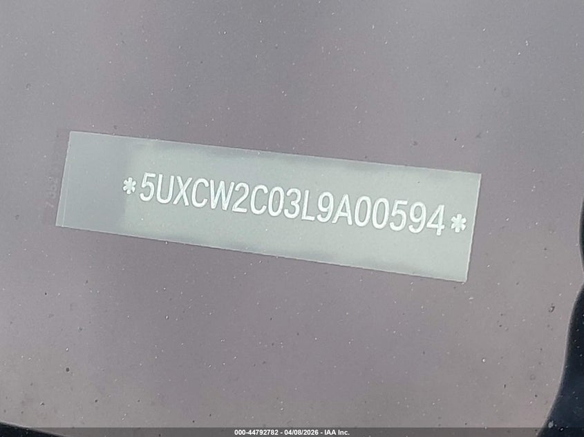 2020 BMW X7 xDrive40I VIN: 5UXCW2C03L9A00594 Lot: 44792782
