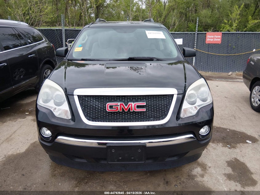 2012 Gmc Acadia 3.6 Sl black Lot 111044792945 Vin 1GKKRNED0CJ185810