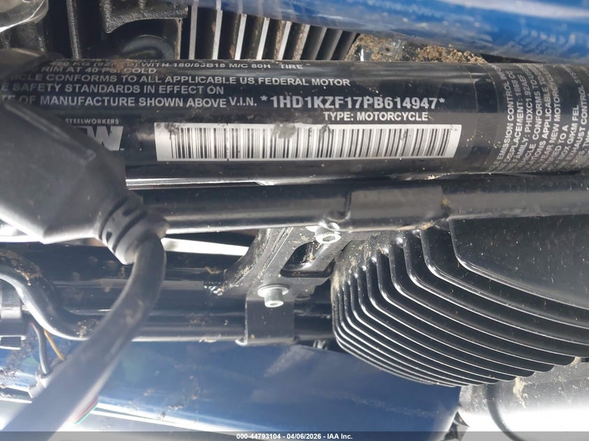 2023 Harley-Davidson Fltrk VIN: 1HD1KZF17PB614947 Lot: 44793104