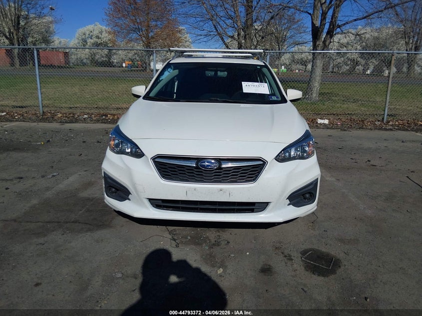 2018 Subaru Impreza 2.0 2.0I Premium white Lot 111044793372 Vin 4S3GTAB61J3718735