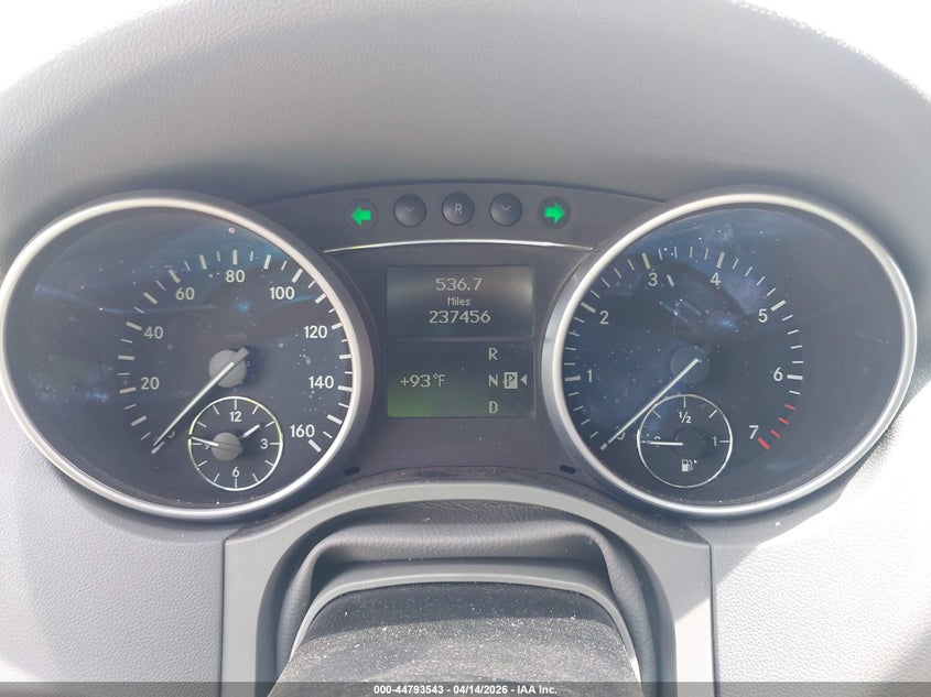 2011 Mercedes-Benz Ml 350 VIN: 4JGBB5GB9BA721448 Lot: 44793543