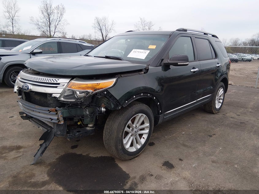 2013 Ford Explorer 3.5 Xlt green Lot 111044793575 Vin 1FM5K8D84DGC67133