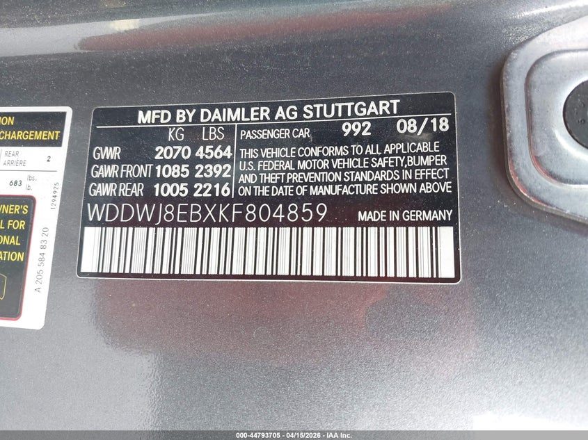 2019 MERCEDES-BENZ C 300 4MATIC · Фото 9