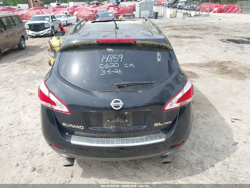 2013 Nissan Murano Sl VIN: JN8AZ1MW5DW314104 Lot: 44793756
