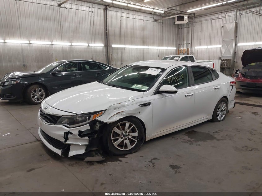 Vin: 5xxgt4l33gg119141, lot: 45291294, kia optima lx 20162