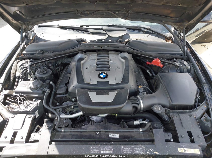 2008 BMW 650I VIN: WBAEB535X8CX60755 Lot: 44794315