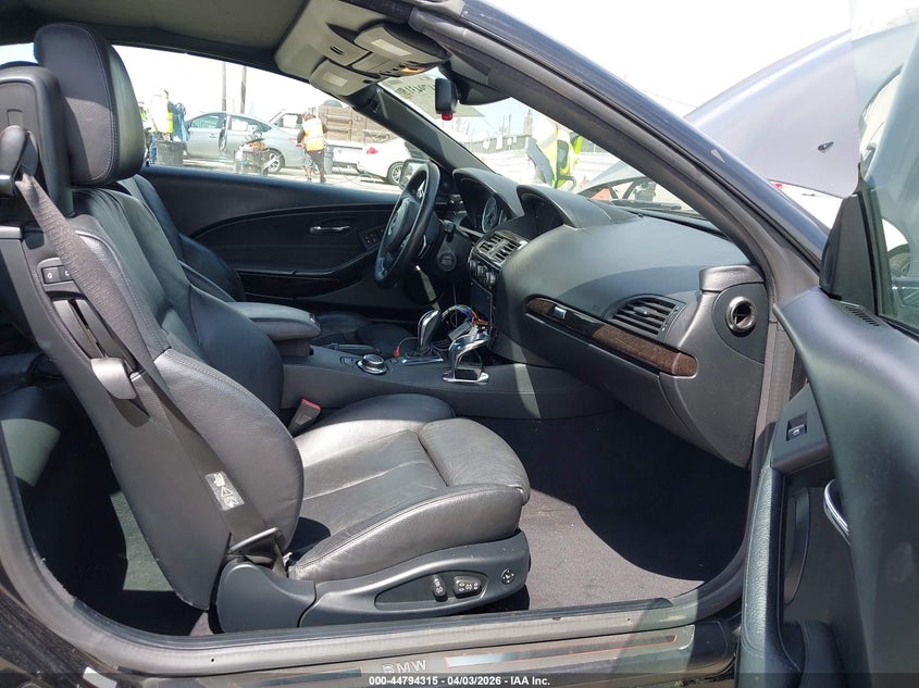 2008 BMW 650I VIN: WBAEB535X8CX60755 Lot: 44794315