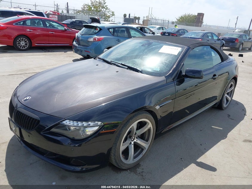 2008 BMW 650I VIN: WBAEB535X8CX60755 Lot: 44794315
