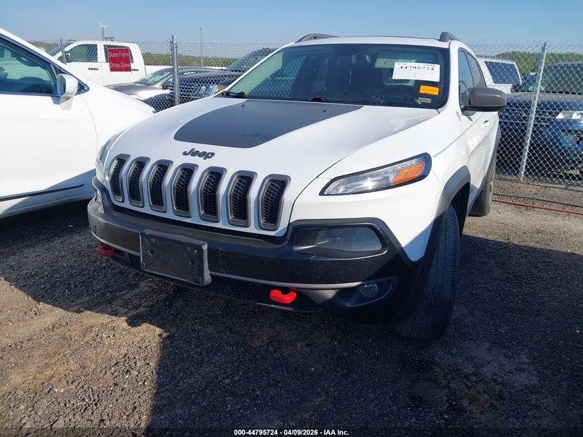 2014 Jeep Cherokee 3.2 Trailhawk white Lot 111044795724 Vin 1C4PJMBS1EW150785