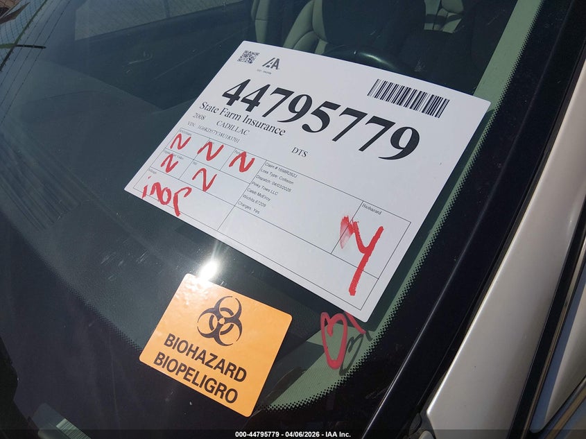 2008 Cadillac Dts 1Sa VIN: 1G6KD57Y38U183701 Lot: 44795779