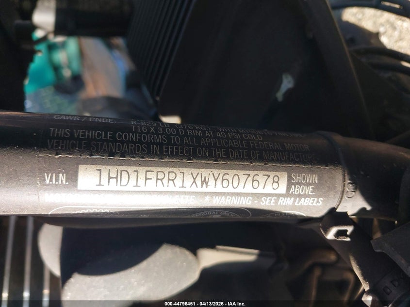 1998 Harley-Davidson Flhrci VIN: 1HD1FRR1XWY607678 Lot: 44796451