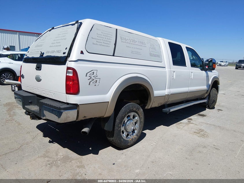 Vin: 1ft7w2b63cea87796, lot: 45294169, ford f-250 lariat 20124