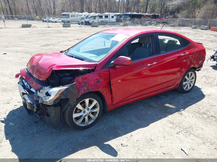 2012 Hyundai Accent 1.6 Gls red Lot 111044797283 Vin KMHCU4AE3CU080647