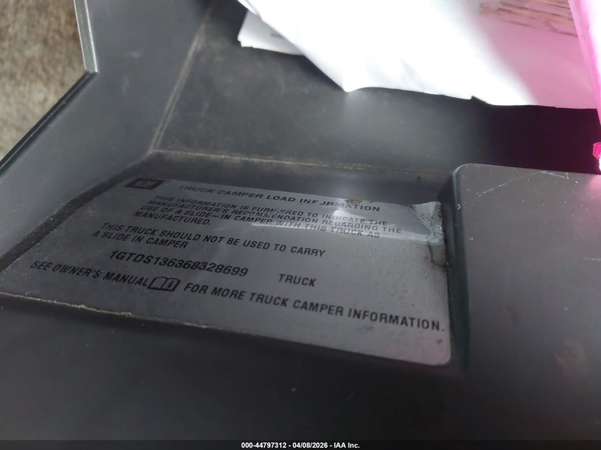 2006 GMC Canyon Sle2 VIN: 1GTDS136368328699 Lot: 44797312