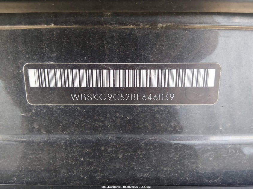 2011 BMW M3 VIN: WBSKG9C52BE646039 Lot: 44798210