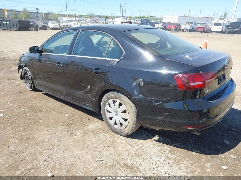 2017 Volkswagen Jetta 1.4 1.4T S black Lot 111044798562 Vin 3VW2B7AJ9HM407775