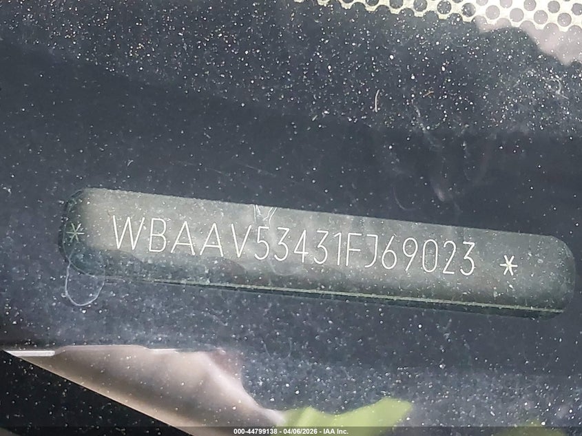 2001 BMW 330I VIN: WBAAV53431FJ69023 Lot: 44799138