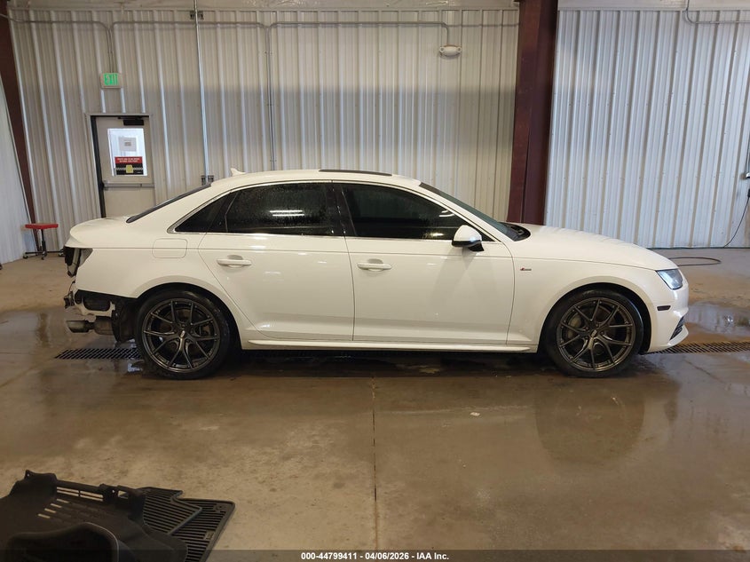 2017 Audi A4 2.0 2.0T Premium white Lot 111044799411 Vin WAUENAF47HA142596