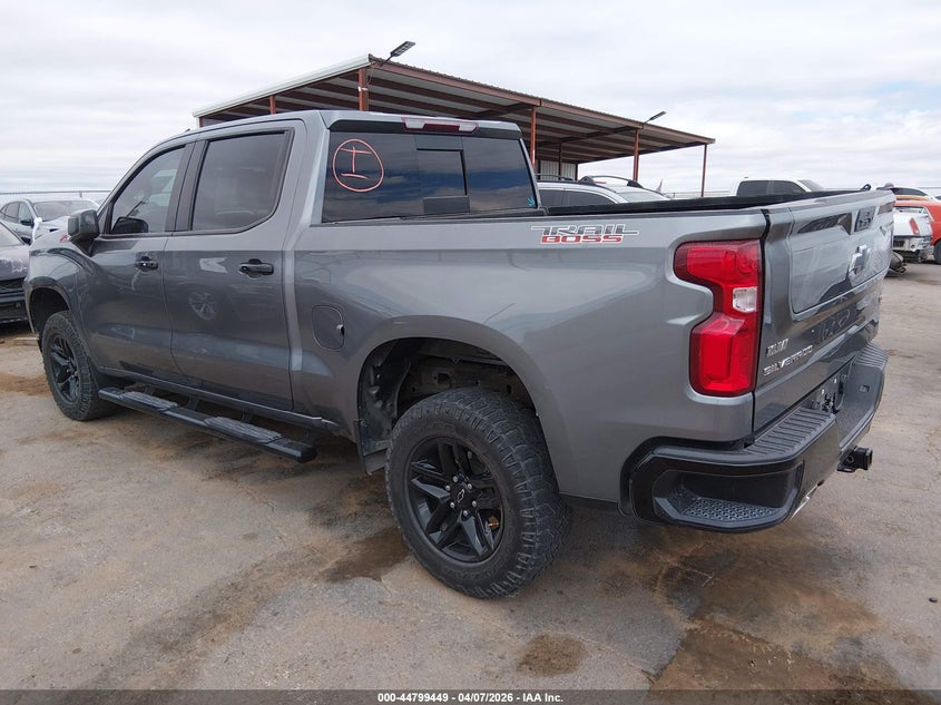 2021 Chevrolet Silverado 5.3 1500 4Wd Short Bed Lt Trail Boss grey Lot 111044799449 Vin 3GCPYFED4MG365921