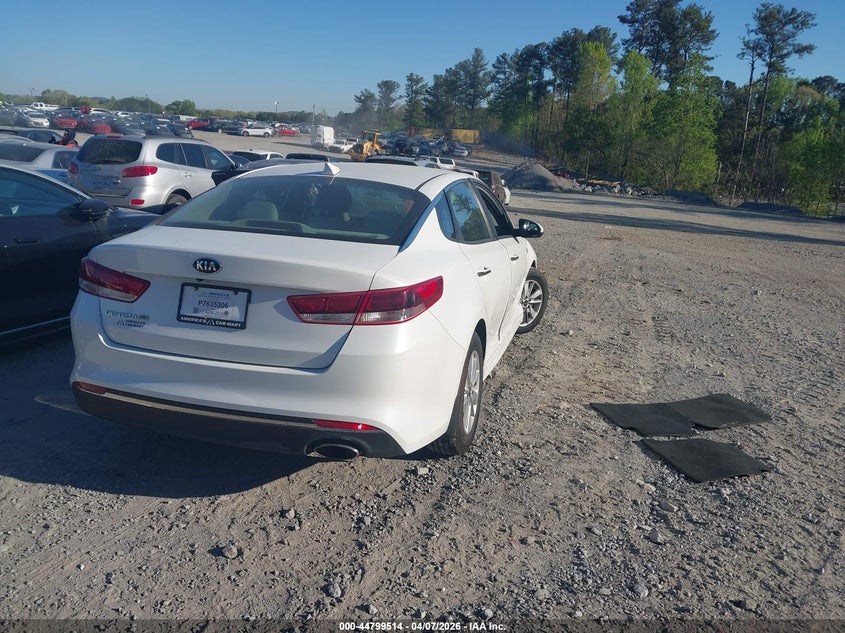 Vin: 5xxgt4l31hg138675, lot: 45296780, kia optima lx 20174