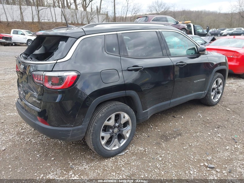 Vin: 3c4njdcb0jt315344, lot: 45296896, jeep compass limited 4x4 20184