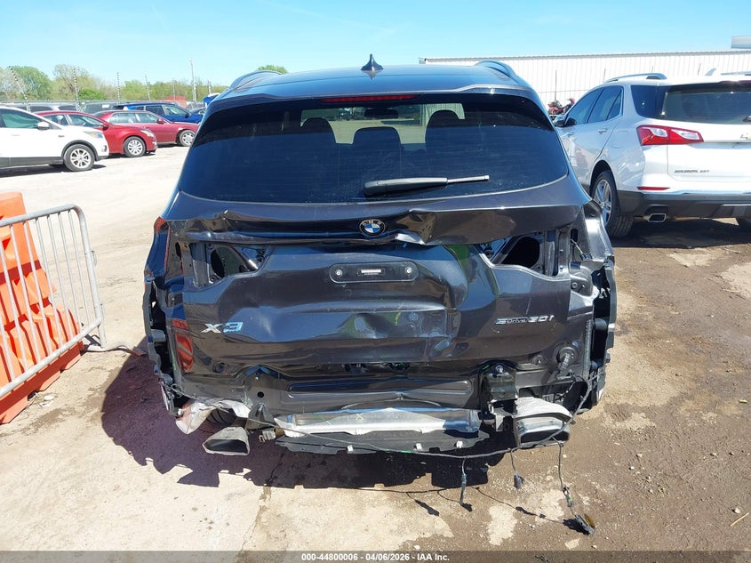 BMW X3 2022 VIN 5UX43DP05N9J69695