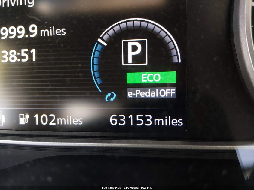 2019 Nissan Leaf Sv VIN: 1N4AZ1CP1KC309895 Lot: 44800108