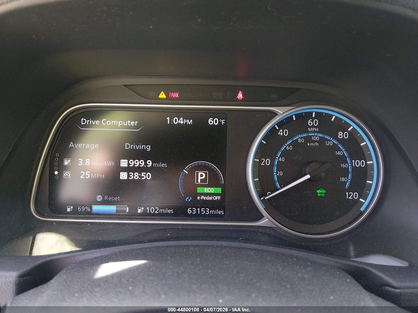 2019 Nissan Leaf Sv VIN: 1N4AZ1CP1KC309895 Lot: 44800108