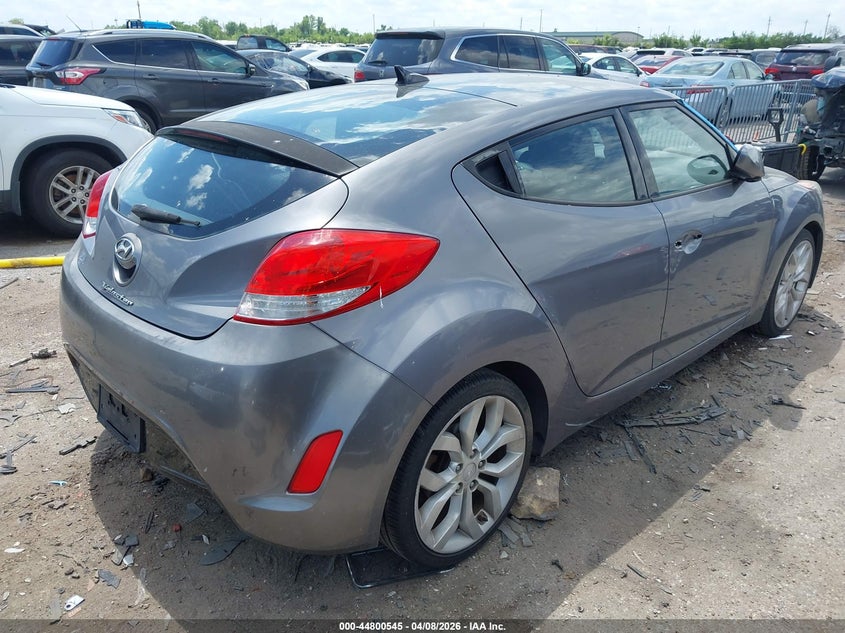 2015 Hyundai Veloster 1.6 grey Lot 111044800545 Vin KMHTC6AD9FU240301