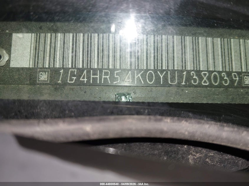 2000 Buick Lesabre Limited VIN: 1G4HR54K0YU138039 Lot: 44800548