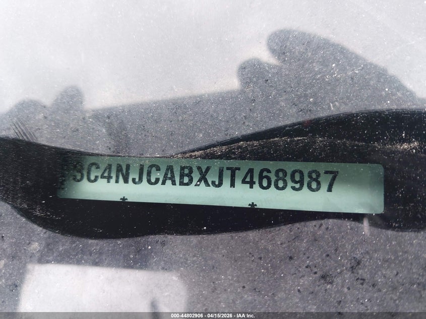 2018 Jeep Compass Sport Fwd VIN: 3C4NJCABXJT468987 Lot: 44802906