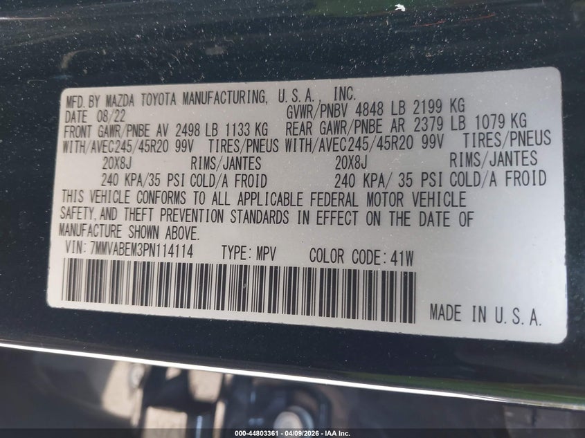 2023 Mazda Cx-50 2.5 S Premium Plus VIN: 7MMVABEM3PN114114 Lot: 44803361