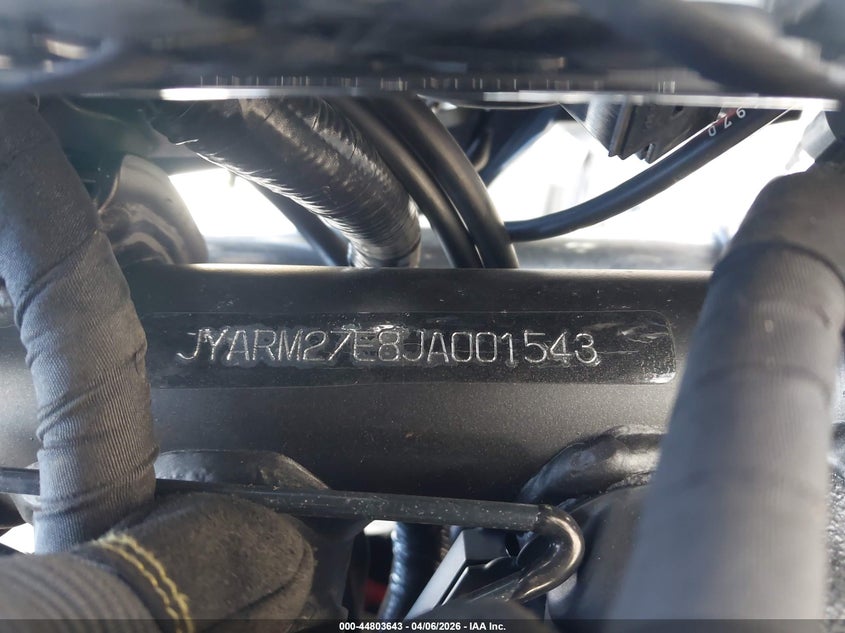 2018 Yamaha Mt07 VIN: JYARM27E8JA001543 Lot: 44803643