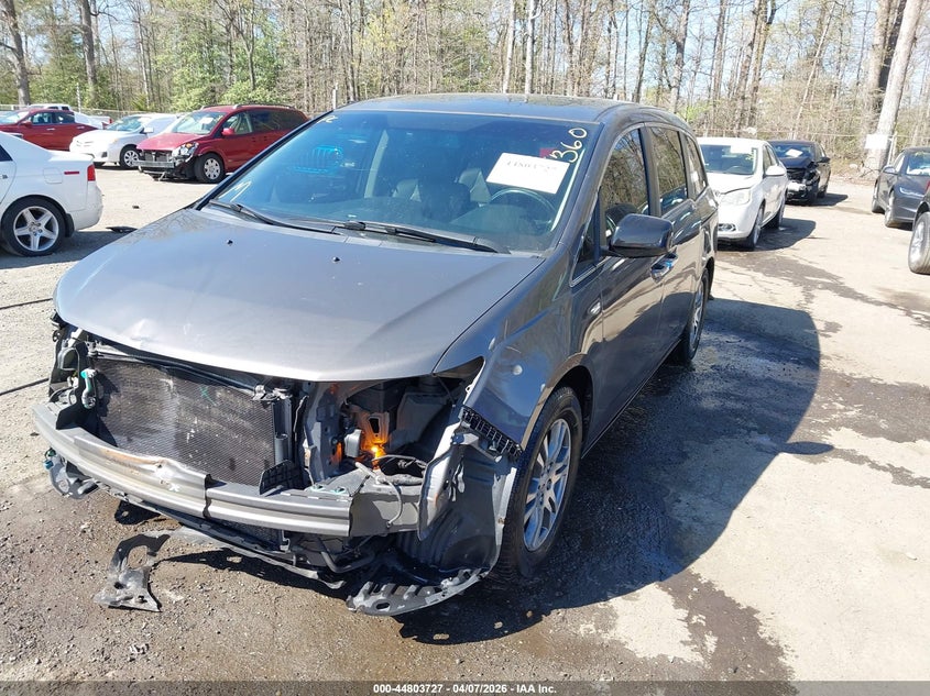 2012 Honda Odyssey 3.5 Ex-L grey Lot 111044803727 Vin 5FNRL5H64CB104677