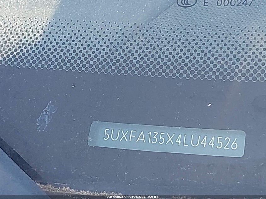 2004 BMW X5 3.0I VIN: 5UXFA135X4LU44526 Lot: 44803877