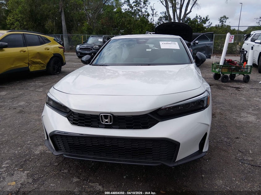2026 Honda Civic 2.0 Sport white Lot 111044804350 Vin 2HGFE2F57TH526511