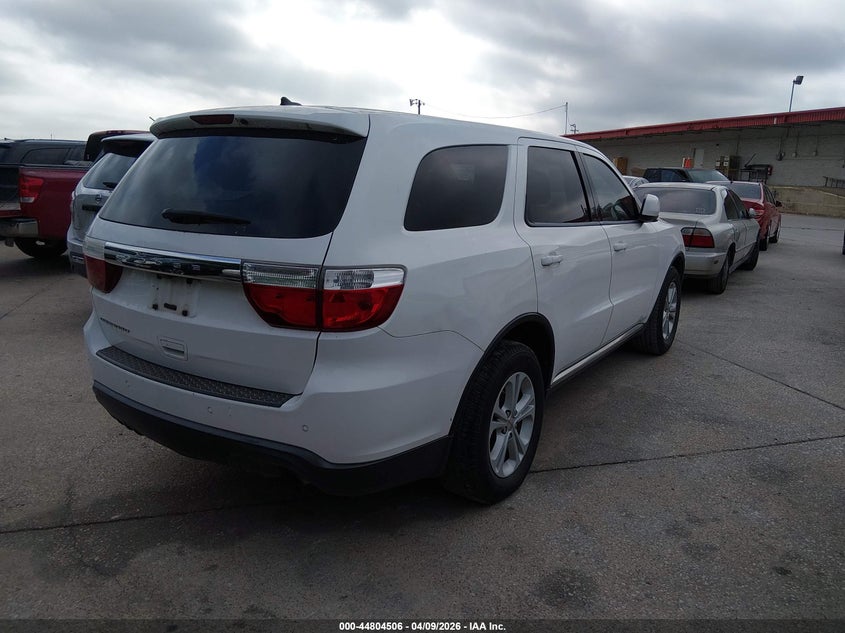 2013 Dodge Durango 3.6 Sxt white Lot 111044804506 Vin 1C4RDHAG3DC665856