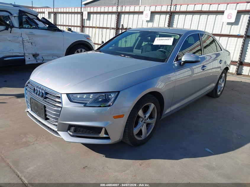 2019 Audi A4 2.0 40 Premium 40 Titanium Premium silver Lot 111044804807 Vin WAUGMAF42KA033059