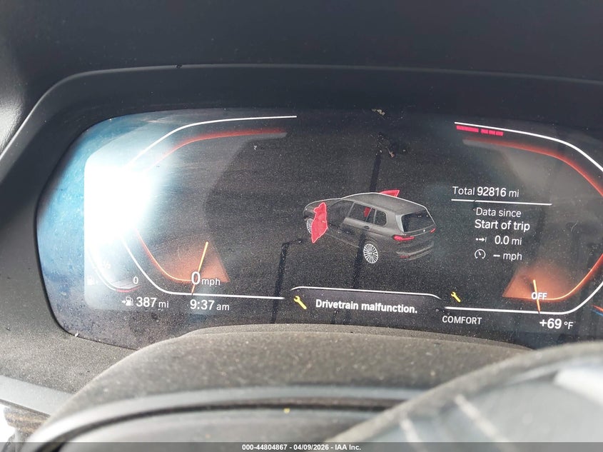 2019 BMW X7 xDrive40I VIN: 5UXCW2C53KL084586 Lot: 44804867