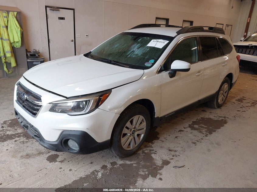 2019 Subaru Outback 2.5 2.5I Premium white Lot 111044804926 Vin 4S4BSAFC1K3265923