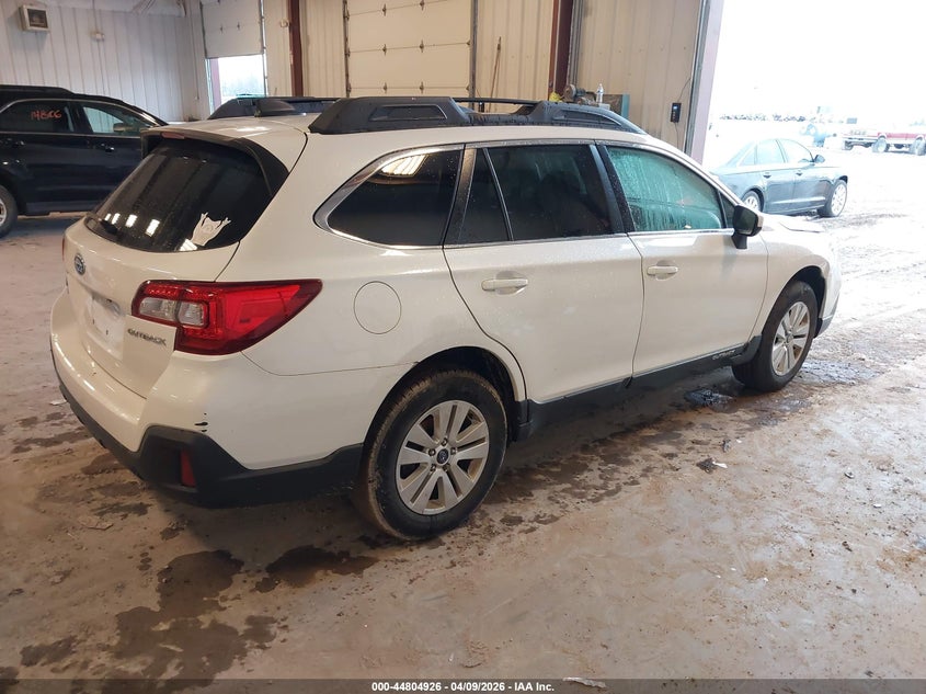 2019 Subaru Outback 2.5 2.5I Premium white Lot 111044804926 Vin 4S4BSAFC1K3265923