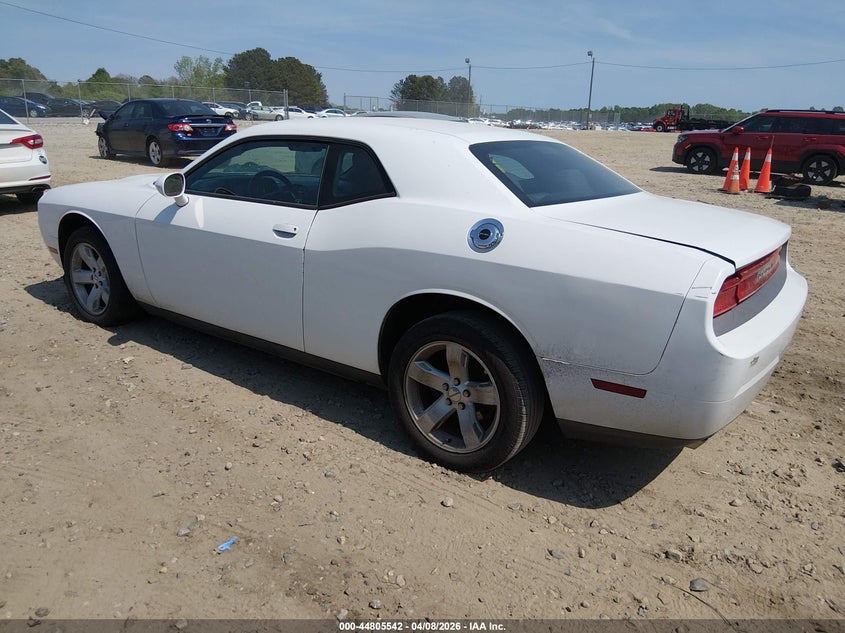 2013 Dodge Challenger 3.6 Sxt white Lot 111044805542 Vin 2C3CDYAG8DH729011