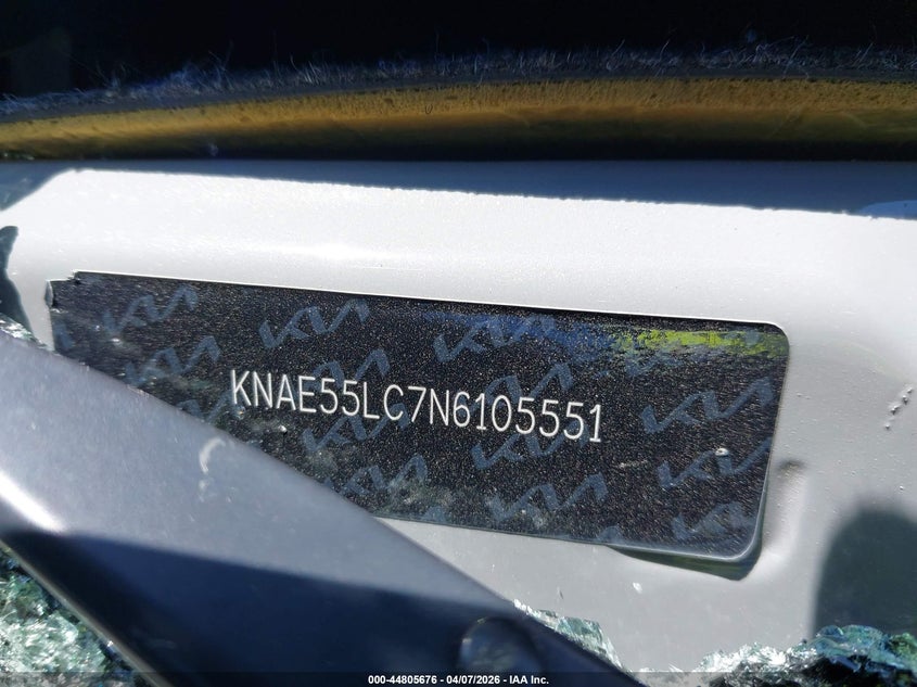 2022 Kia Stinger Gt2 VIN: KNAE55LC7N6105551 Lot: 44805676