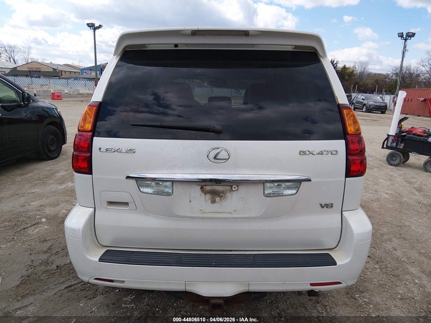 2005 Lexus Gx 470 VIN: JTJBT20X550083180 Lot: 44806510