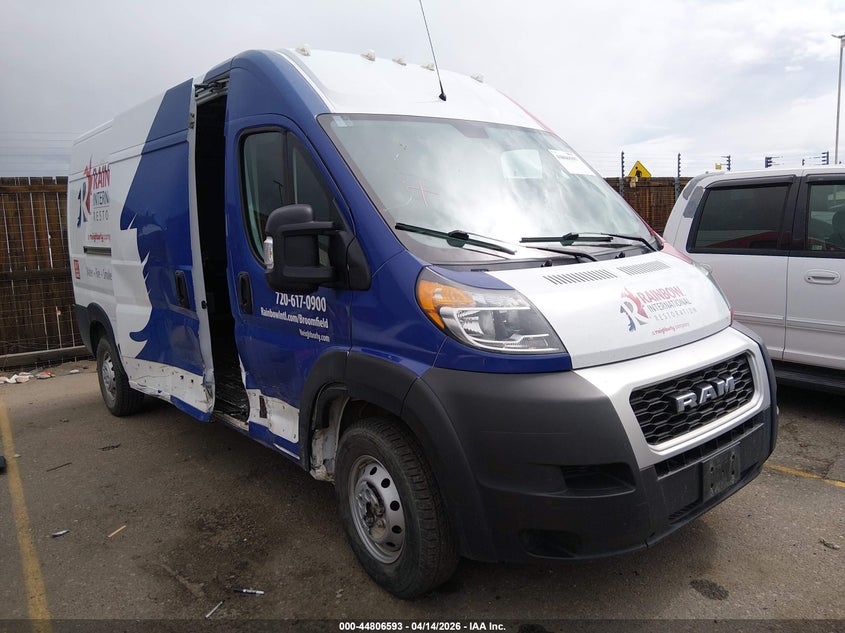 Vin: 3c6lrvdg1me589989, lot: 45303861, ram promaster 2500 high roof 159 wb 2021 img_1
