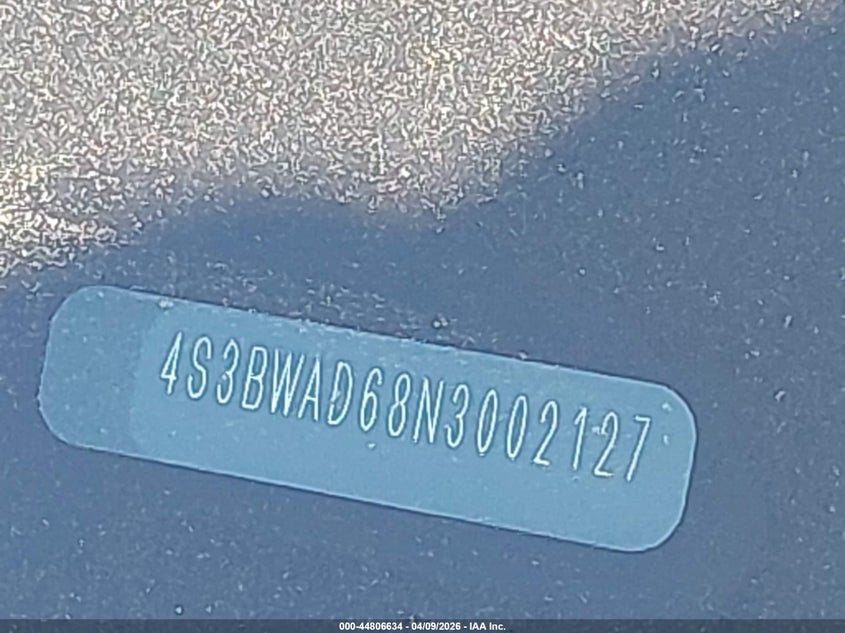 2022 Subaru Legacy Premium VIN: 4S3BWAD68N3002127 Lot: 44806634