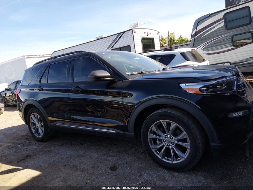 2021 Ford Explorer 2.3 Xlt black Lot 111044807687 Vin 1FMSK8DH1MGC44461