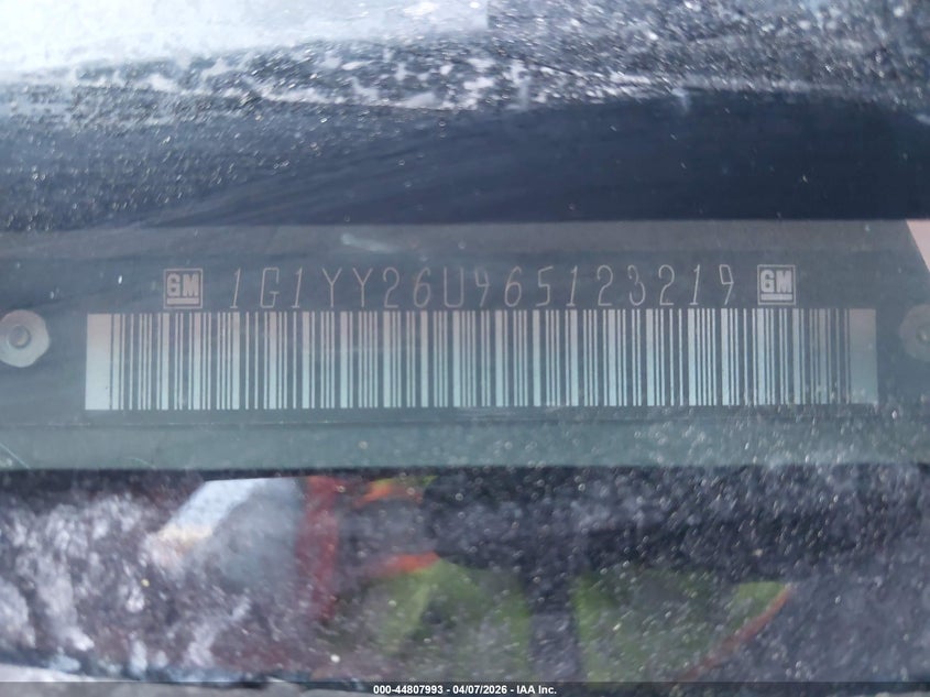 2006 Chevrolet Corvette VIN: 1G1YY26U965123219 Lot: 44807993
